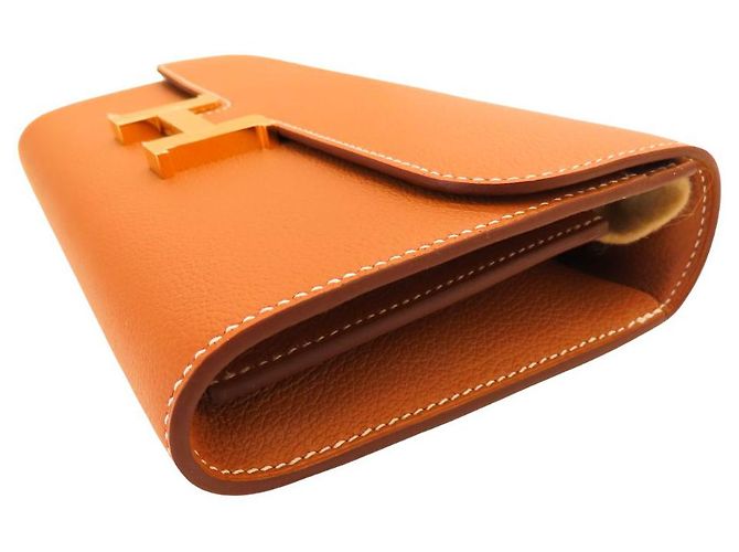 Hermès Portafoglio lungo Evercolor Constance To Go di Hermes D'oro - vista 5