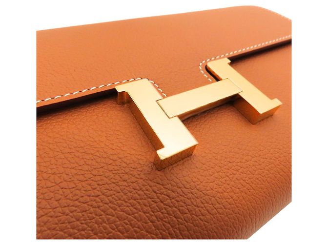 Hermès Portafoglio lungo Evercolor Constance To Go di Hermes D'oro - vista 6