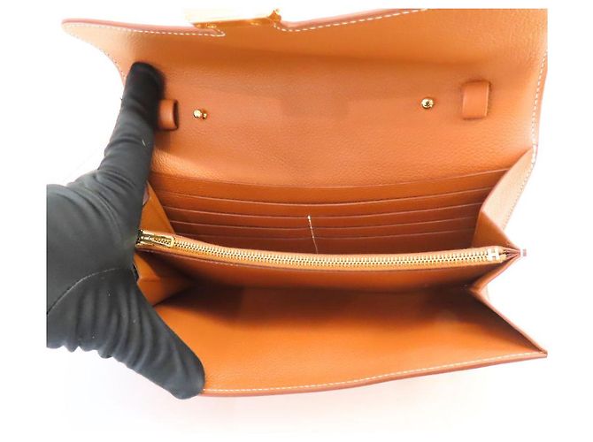 Hermès Portafoglio lungo Evercolor Constance To Go di Hermes D'oro - vista 8