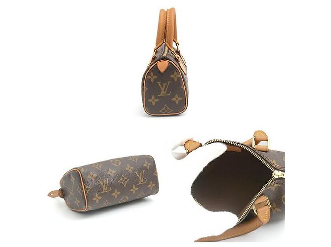 Bolsa Mini Speedy Monograma Louis Vuitton M81085 Marrom - vista 3