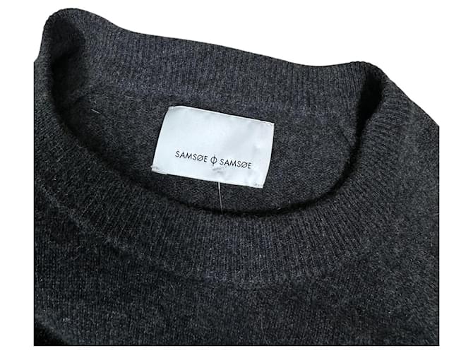 Suéter Boston de cashmere Samsoe & Samsoe Cinza Escuro Cinza antracite - vista 5