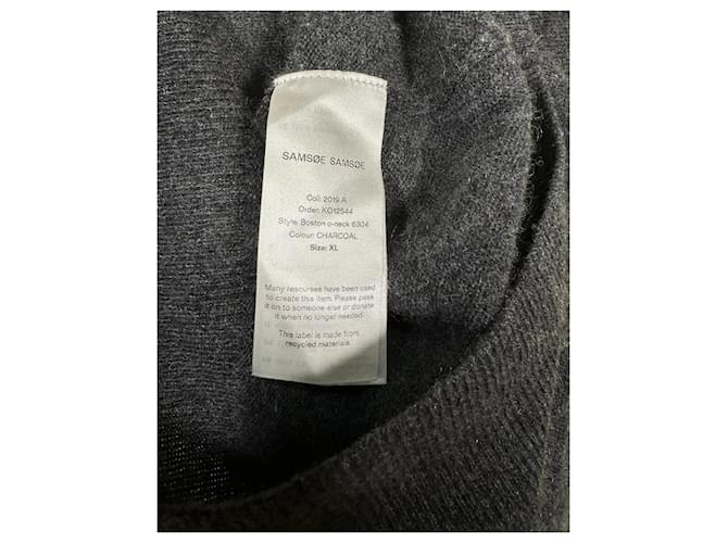 Suéter Boston de cashmere Samsoe & Samsoe Cinza Escuro Cinza antracite - vista 6