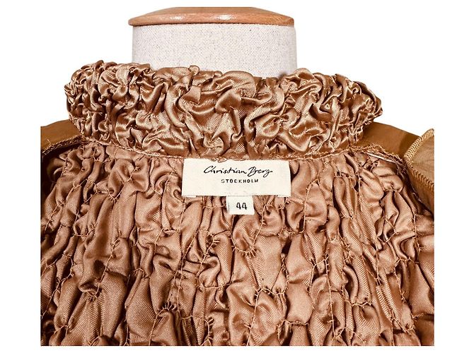 Autre Marque Christian Berg Jacke mit Reißverschluss Gelb Gold Polyester Golden - Ansicht 5