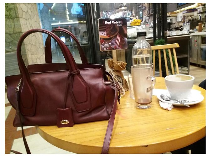 Borsa a tracolla Tod's in pelle rosso scuro Bordò - vista 3