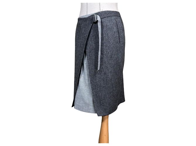 Falda de lana gris Paul Smith Black label - vista 3