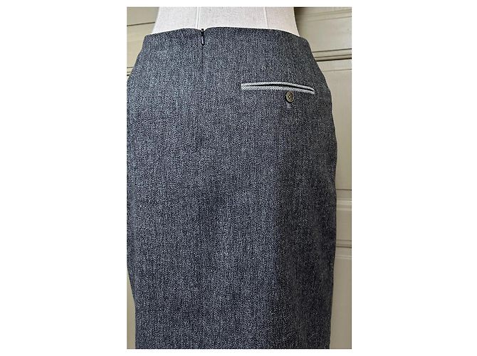 Falda de lana gris Paul Smith Black label - vista 5