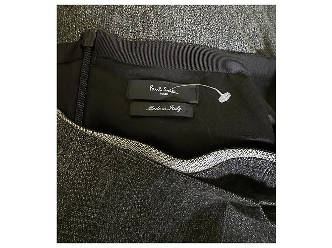 Falda de lana gris Paul Smith Black label - vista 6