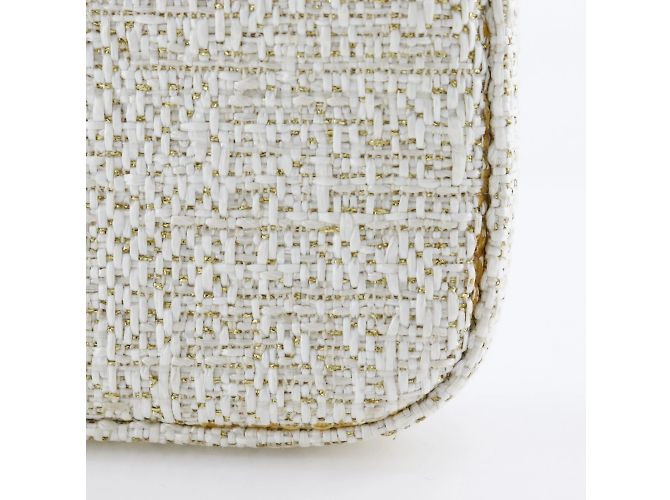 Borsa a spalla Chanel Deauville Chain Bianco - vista 10