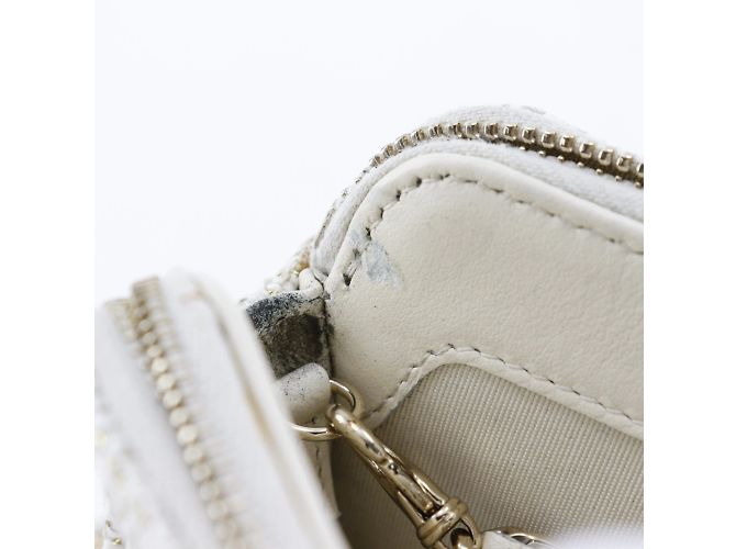 Borsa a spalla Chanel Deauville Chain Bianco - vista 14