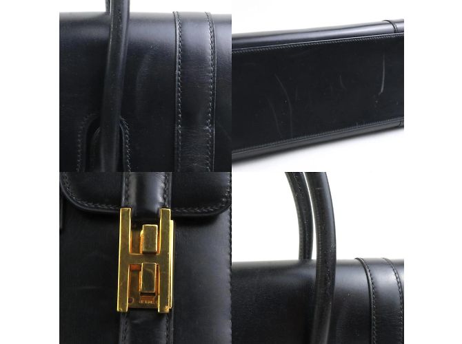 Hermès Borsa Hermes Drag 27 in pelle di vitello nera Nero - vista 4