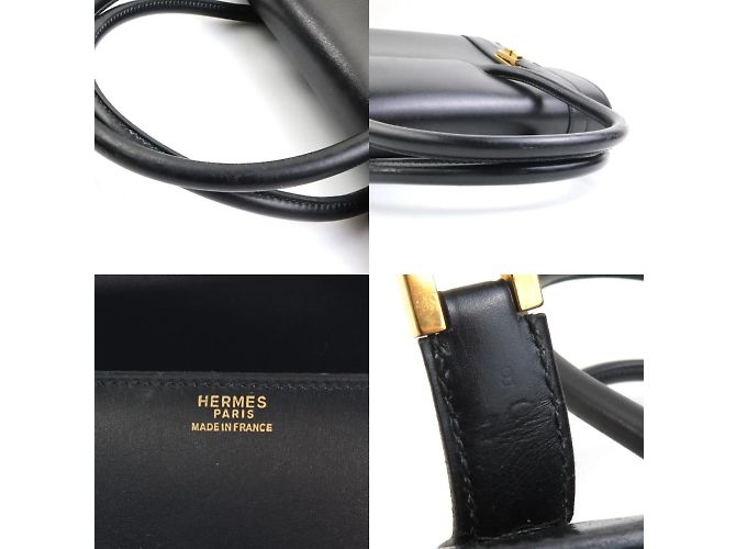 Hermès Borsa Hermes Drag 27 in pelle di vitello nera Nero - vista 5