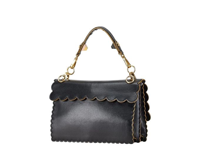Borsa a Spalla Fendi Canai Chain Nero - vista 2