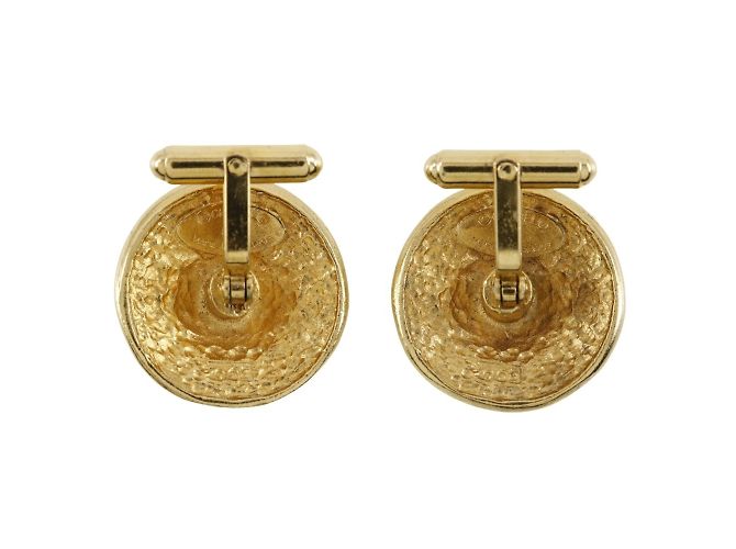 Gemelli floreali placcati in oro Chanel D'oro - vista 2