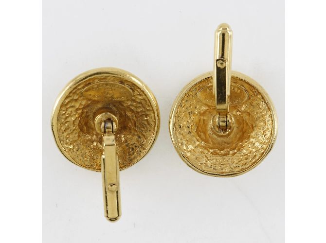 Gemelli floreali placcati in oro Chanel D'oro - vista 3