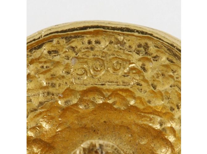 Gemelli floreali placcati in oro Chanel D'oro - vista 5