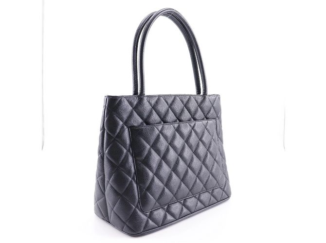 Borsa tote nera in pelle di caviale Chanel Nero - vista 3