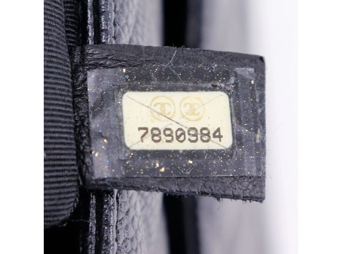 Borsa tote nera in pelle di caviale Chanel Nero - vista 9