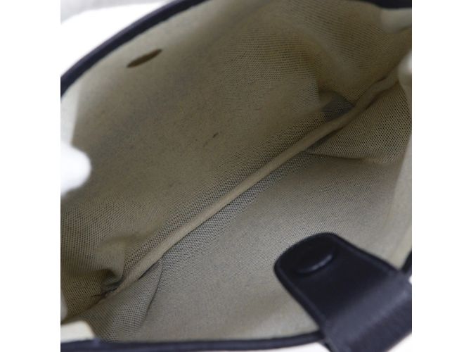 Borsa a spalla Rodeo di Hermès Toile H 1999 Marrone Blu navy - vista 5