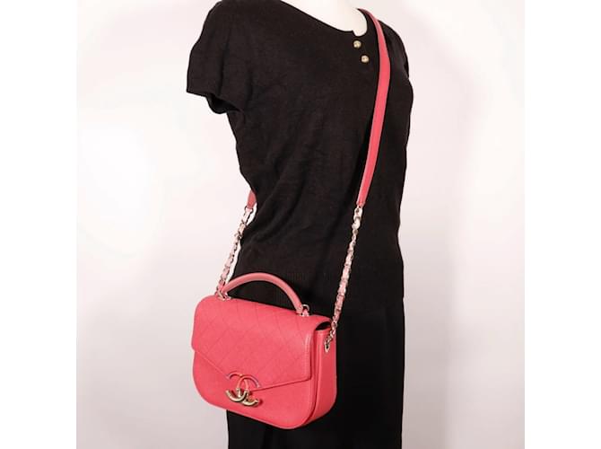 Borsa a mano Chanel Coco Mark Rosa - vista 13