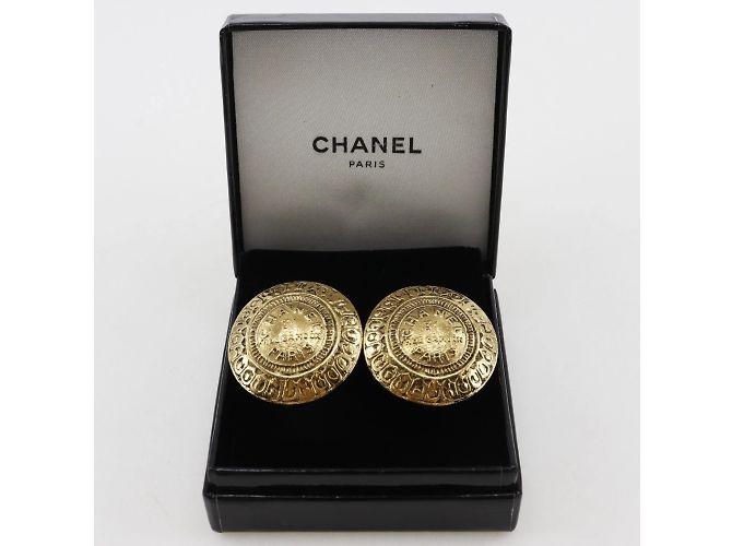 Pendientes de clip de oro Chanel Cambon Dorado - vista 10