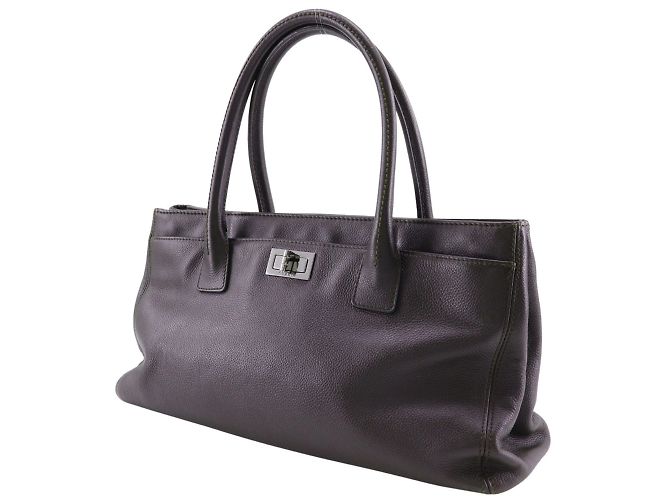 Borsa Executive Chanel in Pelle di Vitello Marrone - vista 2