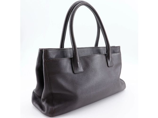 Borsa Executive Chanel in Pelle di Vitello Marrone - vista 3
