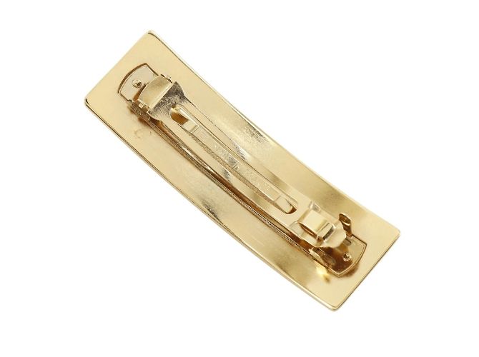 Chanel goldplattierte Logo-Haarspange Golden - Ansicht 2