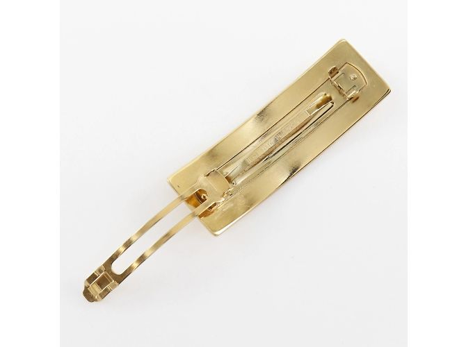 Chanel goldplattierte Logo-Haarspange Golden - Ansicht 3