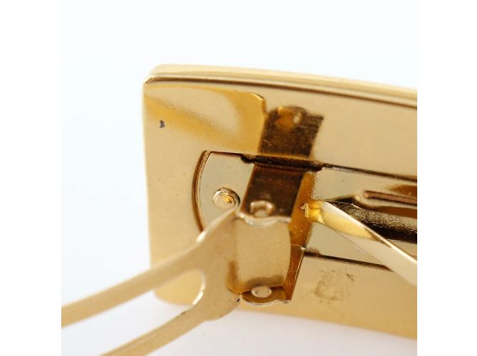 Chanel goldplattierte Logo-Haarspange Golden - Ansicht 4