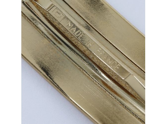 Chanel goldplattierte Logo-Haarspange Golden - Ansicht 5