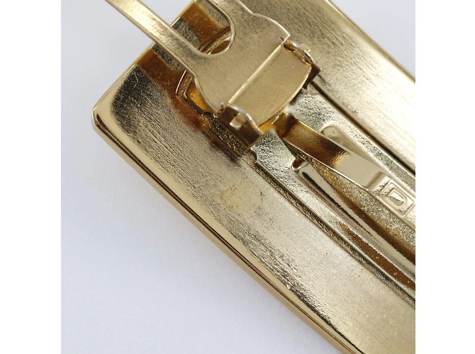 Chanel goldplattierte Logo-Haarspange Golden - Ansicht 6