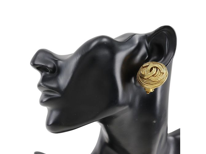 Chanel Coco Mark Clip Ohrringe Golden - Ansicht 2