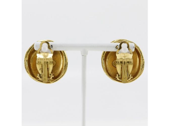 Chanel Coco Mark Clip Ohrringe Golden - Ansicht 3