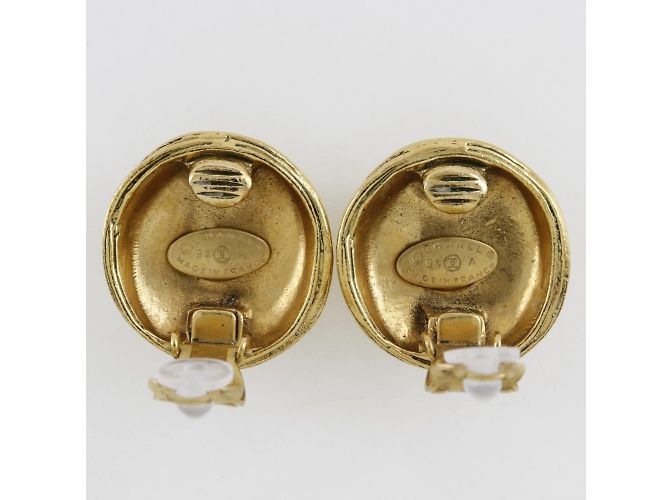 Chanel Coco Mark Clip Ohrringe Golden - Ansicht 4