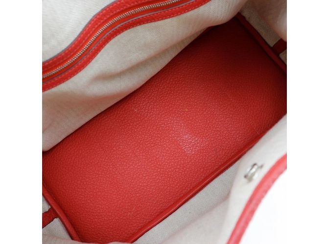 Hermès Borsa Tote PM Hermes Garden Rosso - vista 7