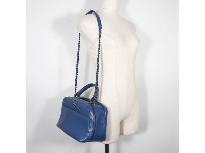 Borsa da bowling Trendy di Chanel Blu - vista 14