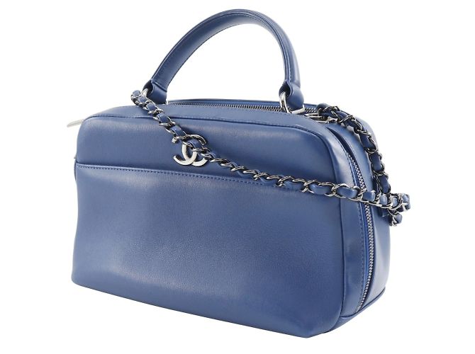 Borsa da bowling Trendy di Chanel Blu - vista 2