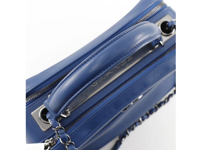 Borsa da bowling Trendy di Chanel Blu - vista 6