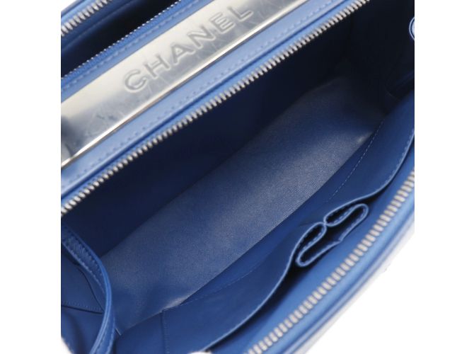 Borsa da bowling Trendy di Chanel Blu - vista 7