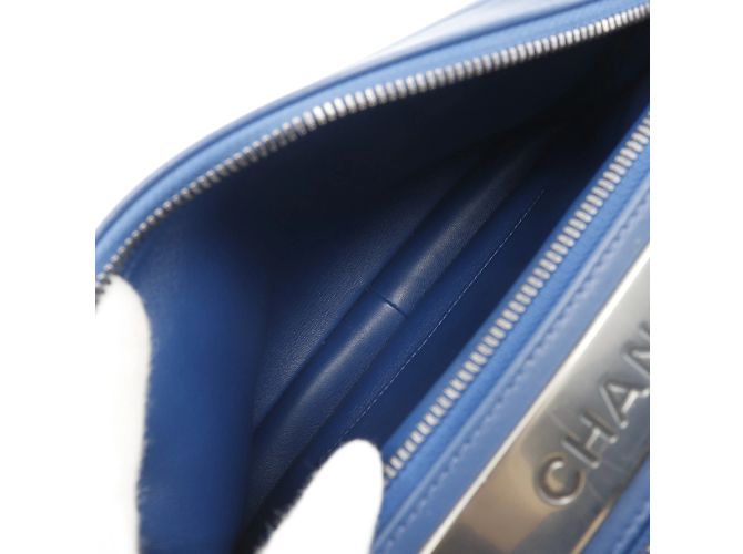 Borsa da bowling Trendy di Chanel Blu - vista 8