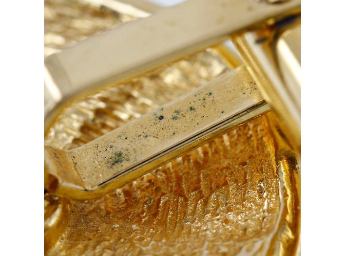 Gemelli in oro placcato CHANEL Matelassé per uomini D'oro - vista 6