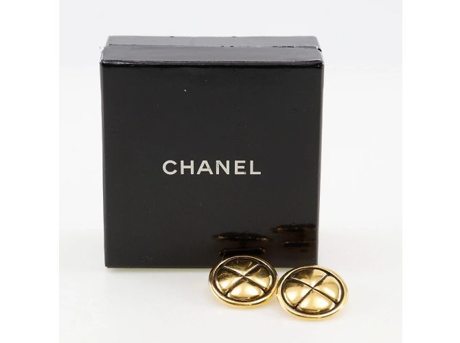 Gemelli in oro placcato CHANEL Matelassé per uomini D'oro - vista 8