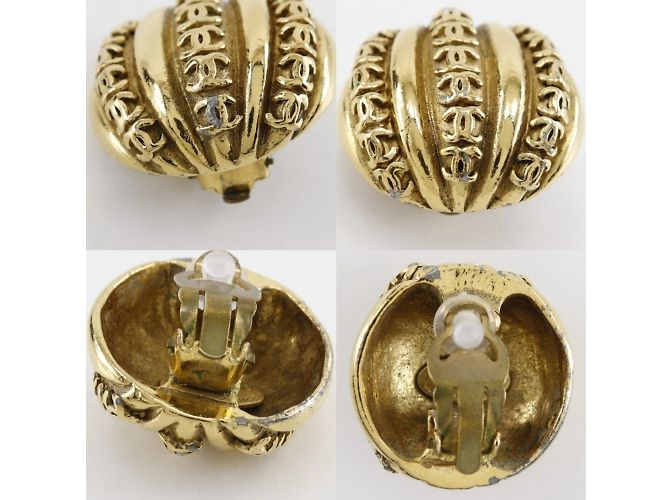 Orecchini a clip placcati in oro Chanel Coco Mark D'oro - vista 5