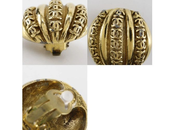 Orecchini a clip placcati in oro Chanel Coco Mark D'oro - vista 6