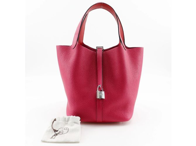 Hermès Hermes Picotin Lock MM Handtasche Pink - Ansicht 8