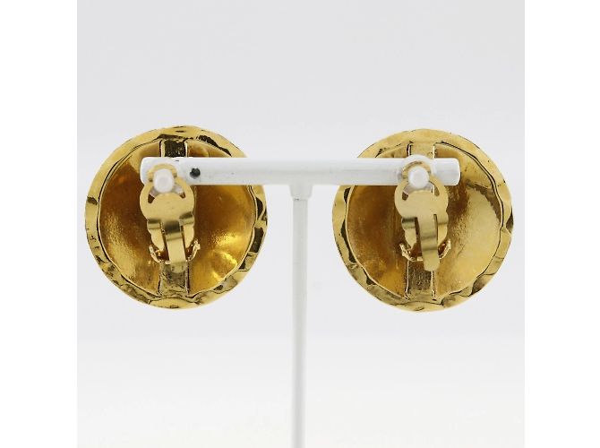 Pendientes de clip chapados en oro Chanel Coco Mark - vista 3