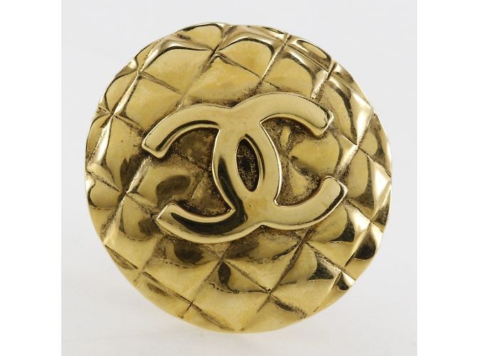 Pendientes de clip chapados en oro Chanel Coco Mark - vista 6