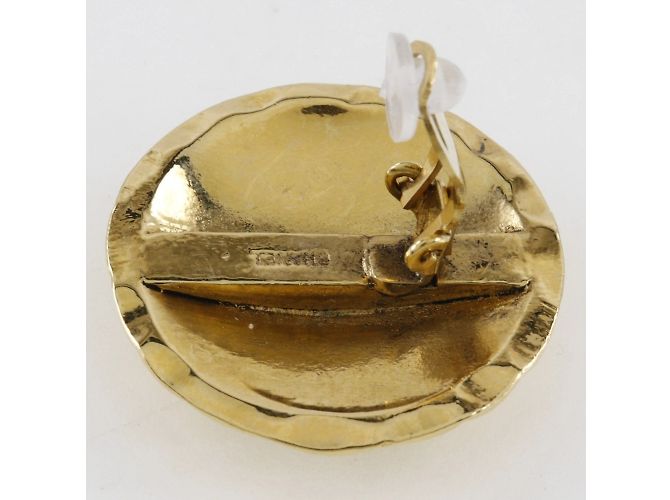 Pendientes de clip chapados en oro Chanel Coco Mark - vista 7