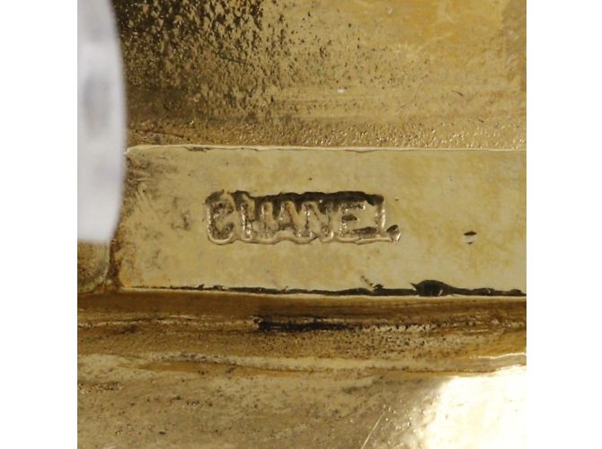 Pendientes de clip chapados en oro Chanel Coco Mark - vista 8