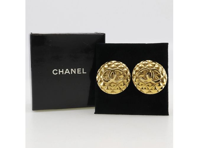 Pendientes de clip chapados en oro Chanel Coco Mark - vista 9
